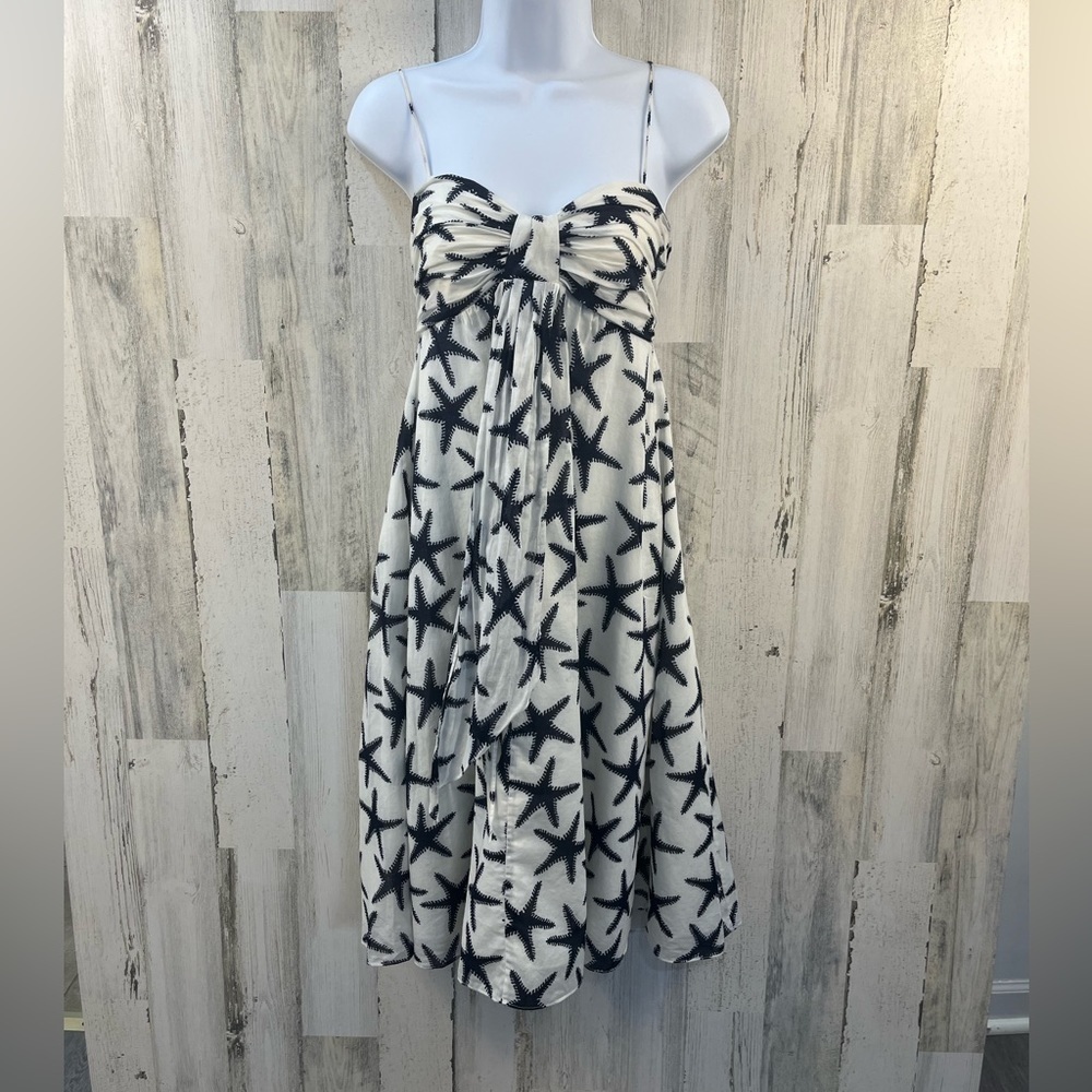 Banana republic spaghetti strap starfish print midi dress
